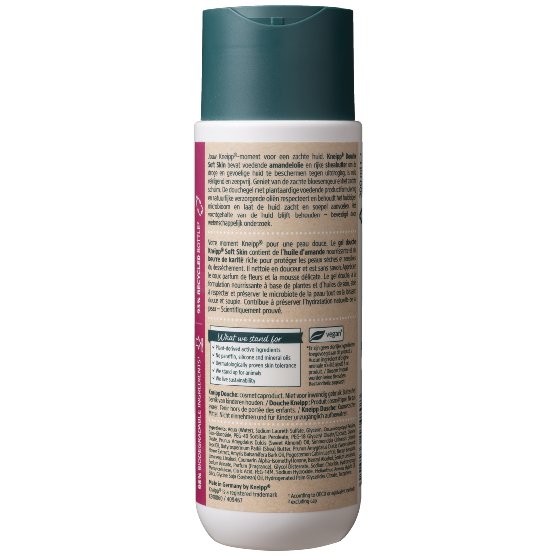 Gel douche Soft Skin - Vue de dos