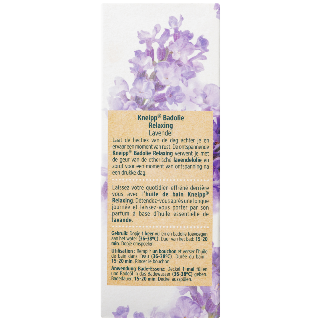 Huile de bain Relaxing - Vue de dos