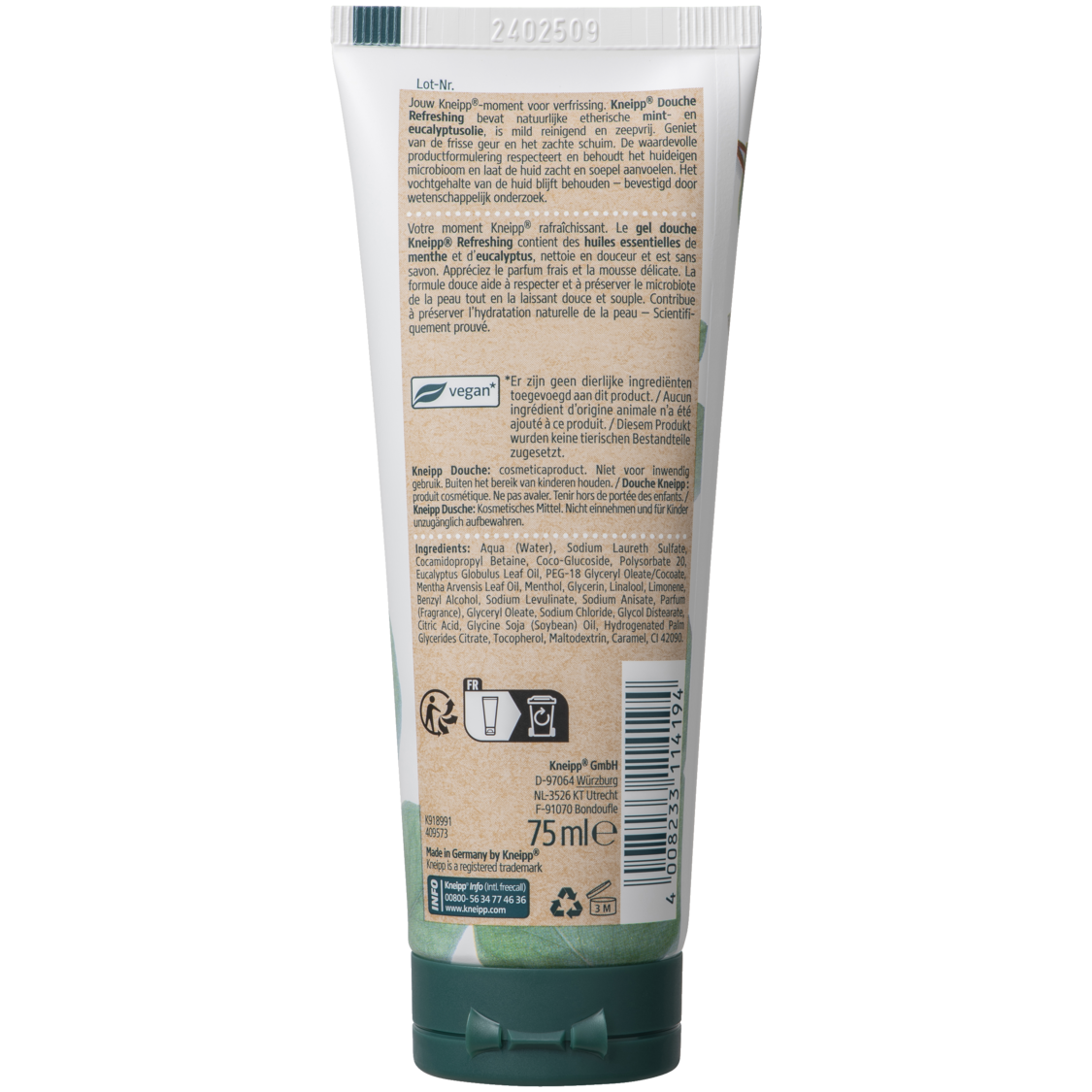 Mini Gel Douche Refreshing - Vue de dos