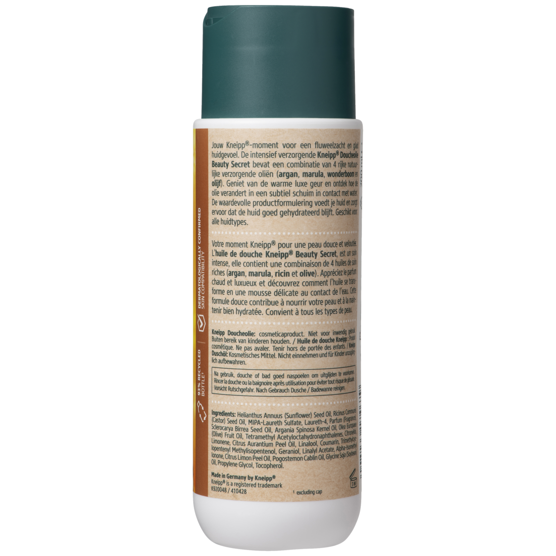 Huile de douche Beauty Secret - Vue de dos