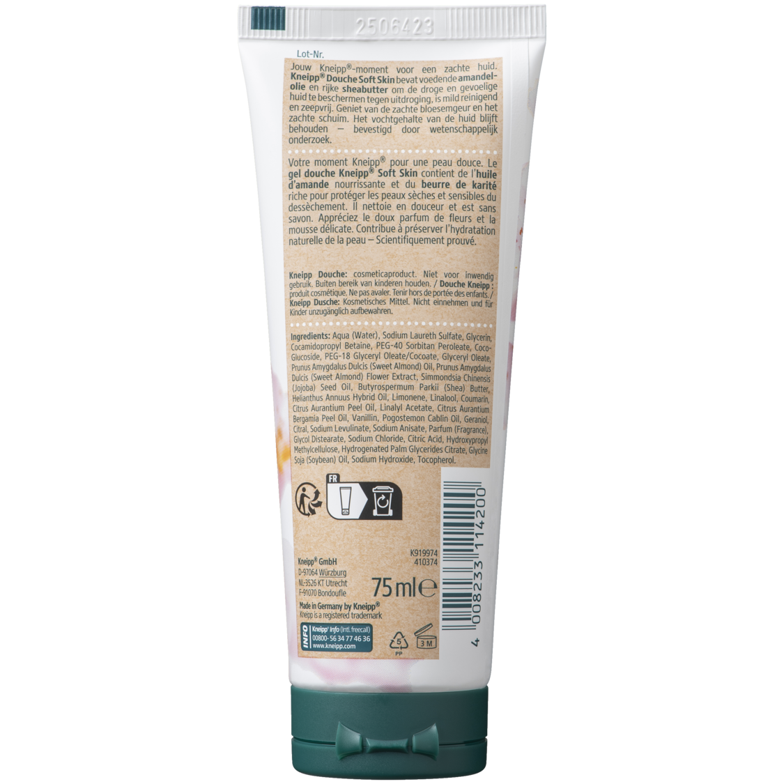 Mini gel douche Soft Skin - Vue de dos