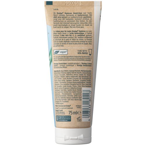 Creme mains Hyaluron  - Vue de dos