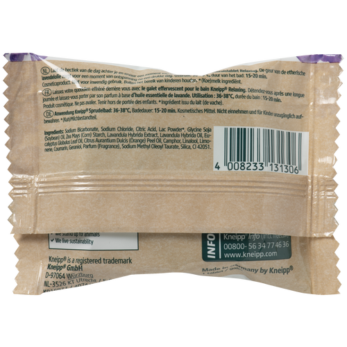 Galet de bain effervescent Relaxing - Vue de dos