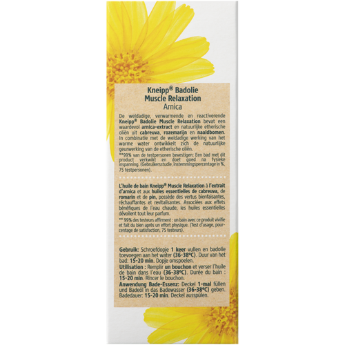 Huile de bain Muscle Relaxation (Arnica Active) - Vue de dos