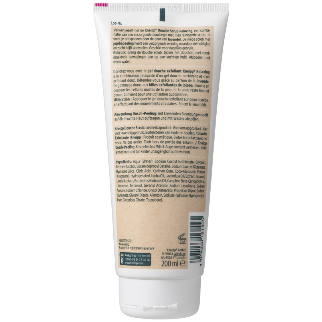 Douche exfoliante Relaxing - Vue de dos