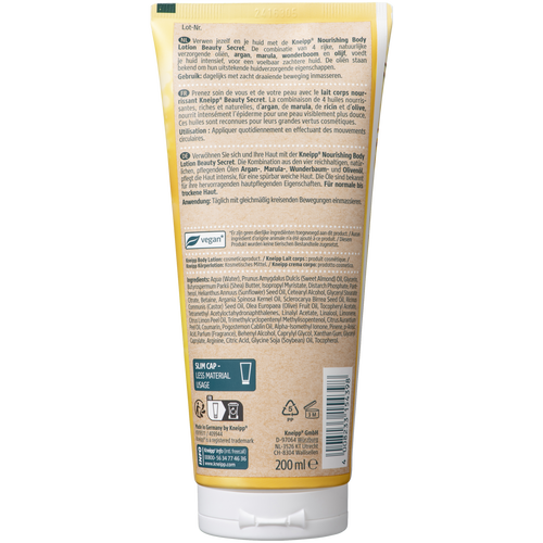 Lait corps Beauty Secret - Vue de dos