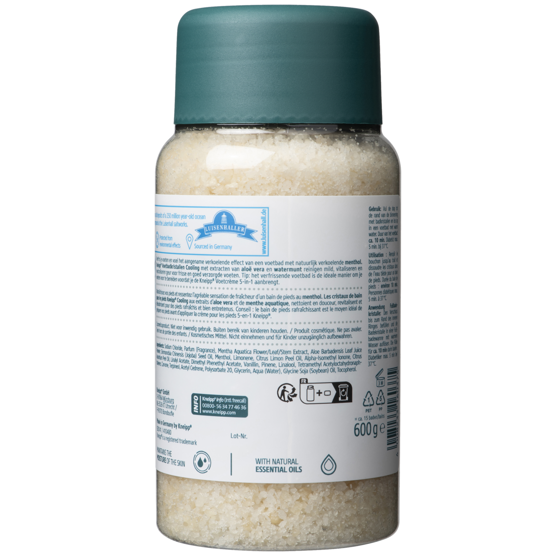 Sel de bain pour pieds Cooling - Vue de dos