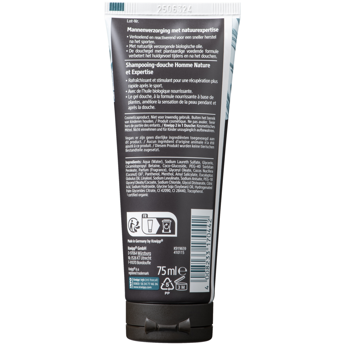 Mini 2-en-1 Men Gel Douche & Shampoo Sport - Vue de dos