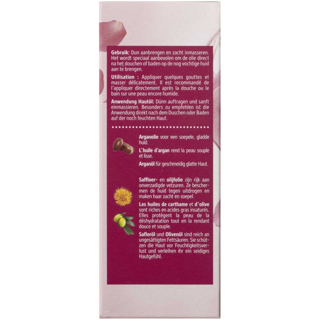 Huile de corps Embrace Life - Vue de dos