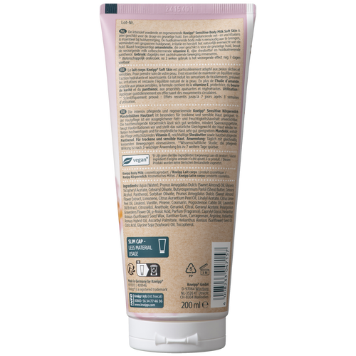Lait corporel sensitive Soft Skin - Vue de dos