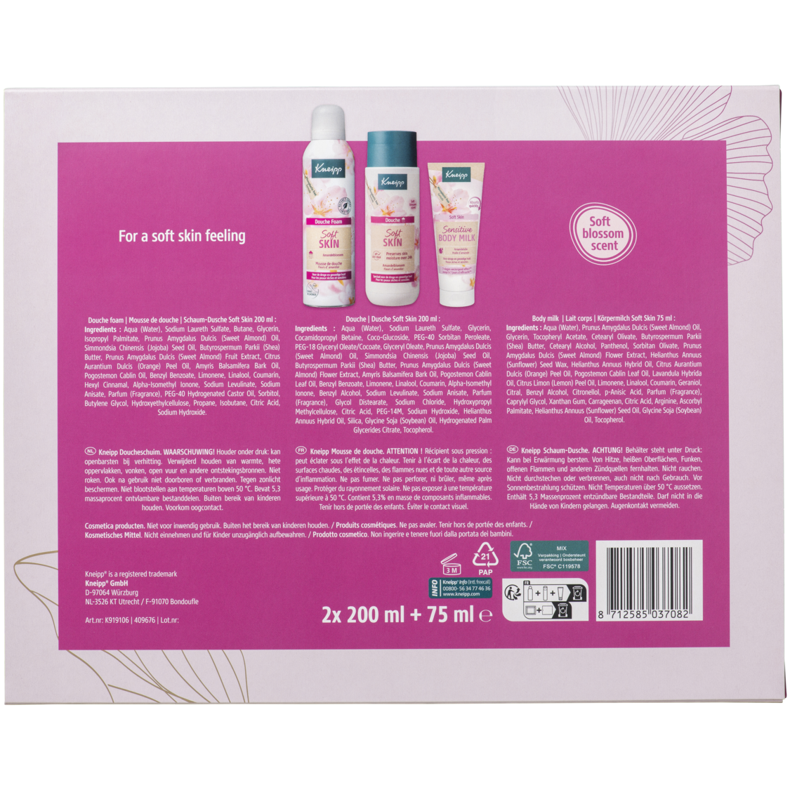 Coffret de luxe Soft Skin - Vue de dos
