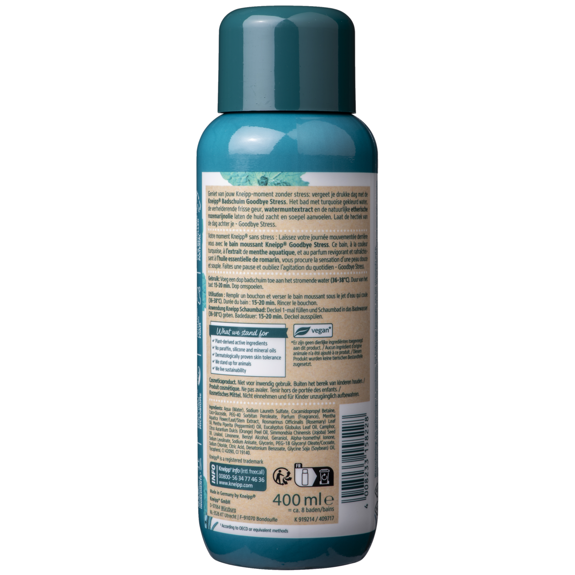 Bain moussant Goodbye Stress - Vue de dos