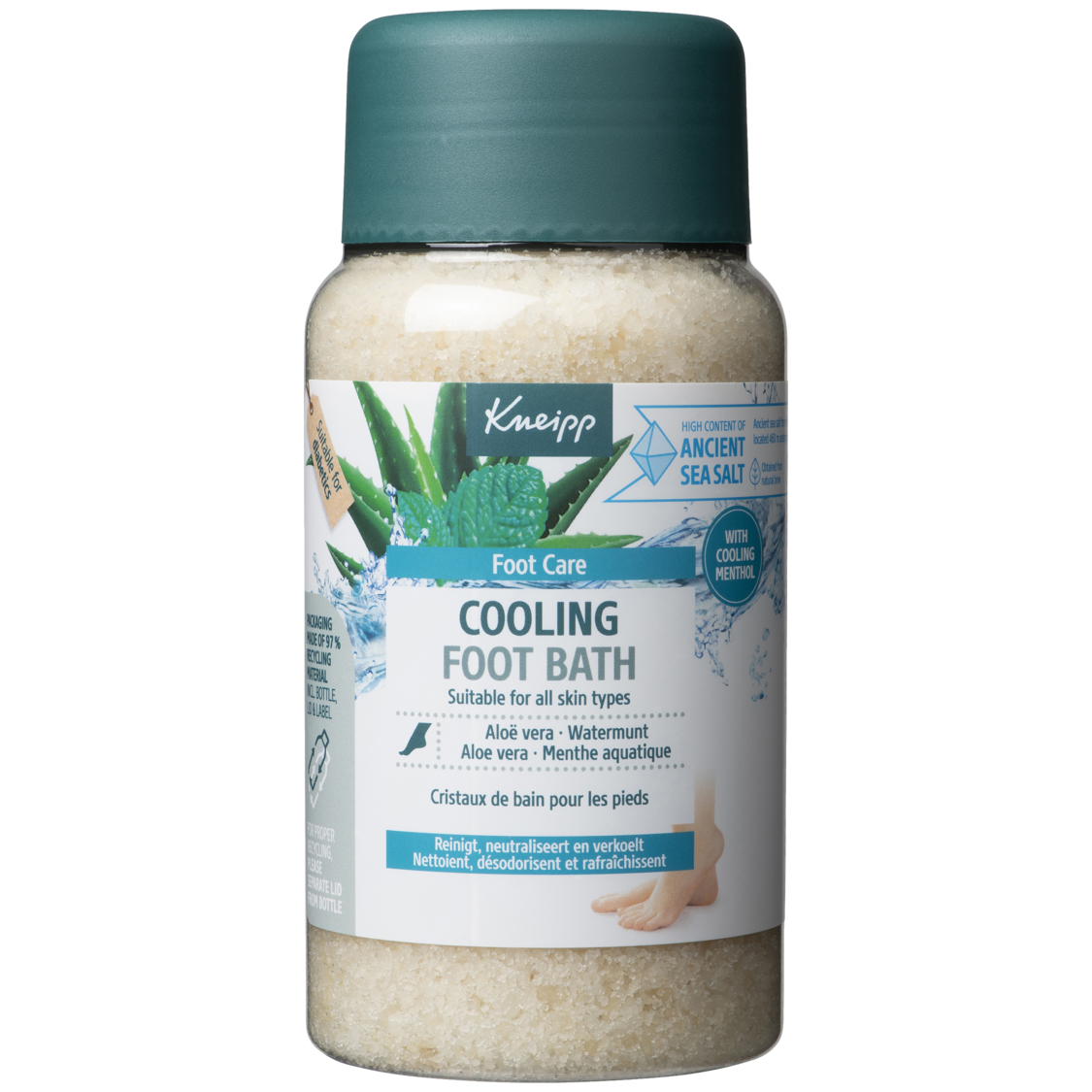 Sel de bain pour pieds Cooling - Vue de face