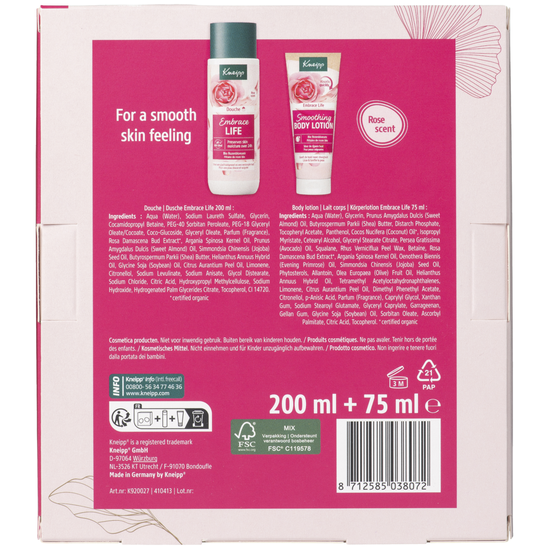 Coffret Embrace Life Moments - Vue de dos