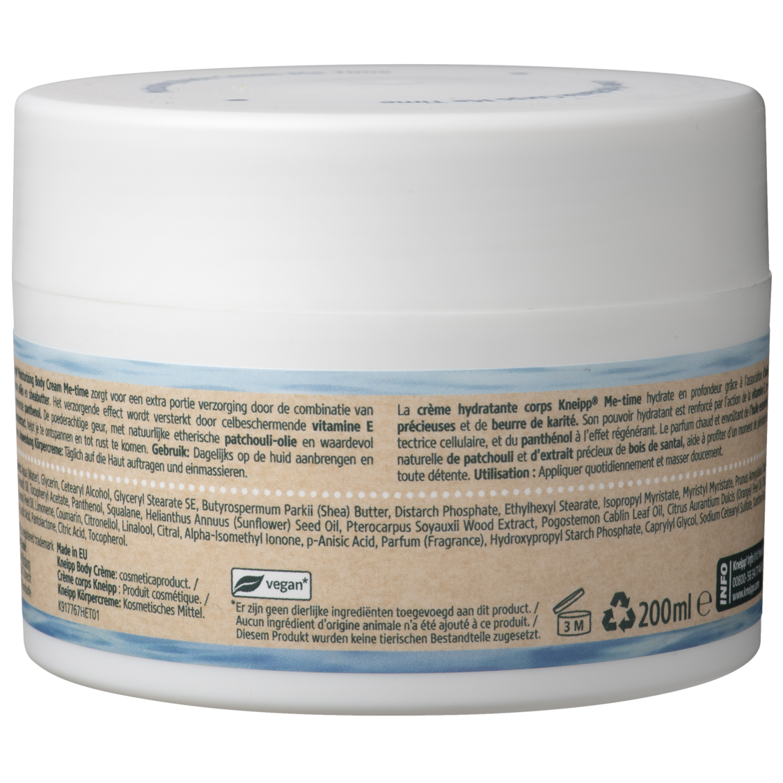 Creme pour les corps Me Time - Vue de dos