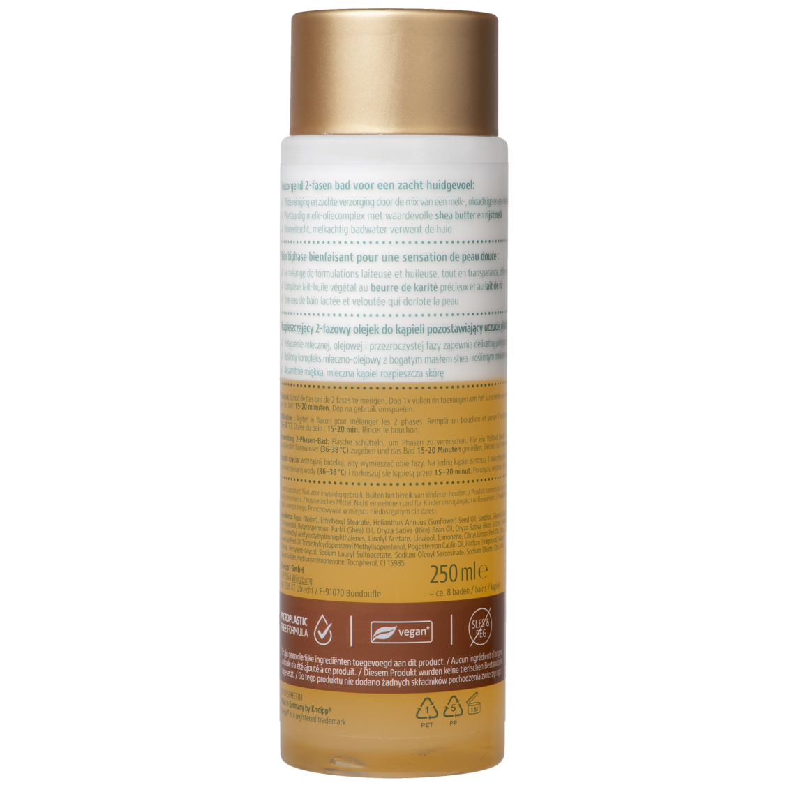 Bain Biphase Huile & Lait Karit&eacute; Lait de Riz  - Vue de gauche