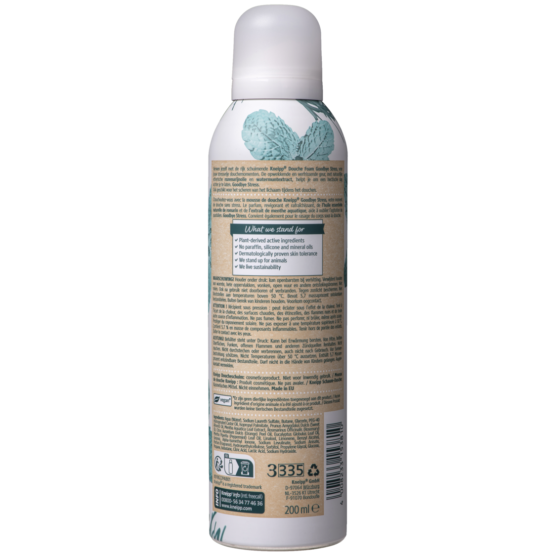 Mousse de douche Goodbye Stress - Vue de dos