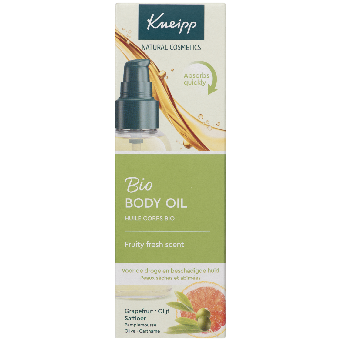 Huile de corps Bio  - Vue de gauche