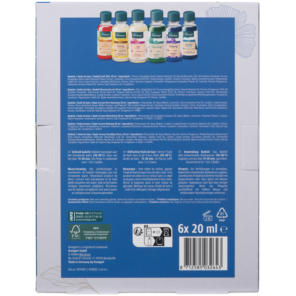 Coffret Bath Oil Collection - Vue de dos