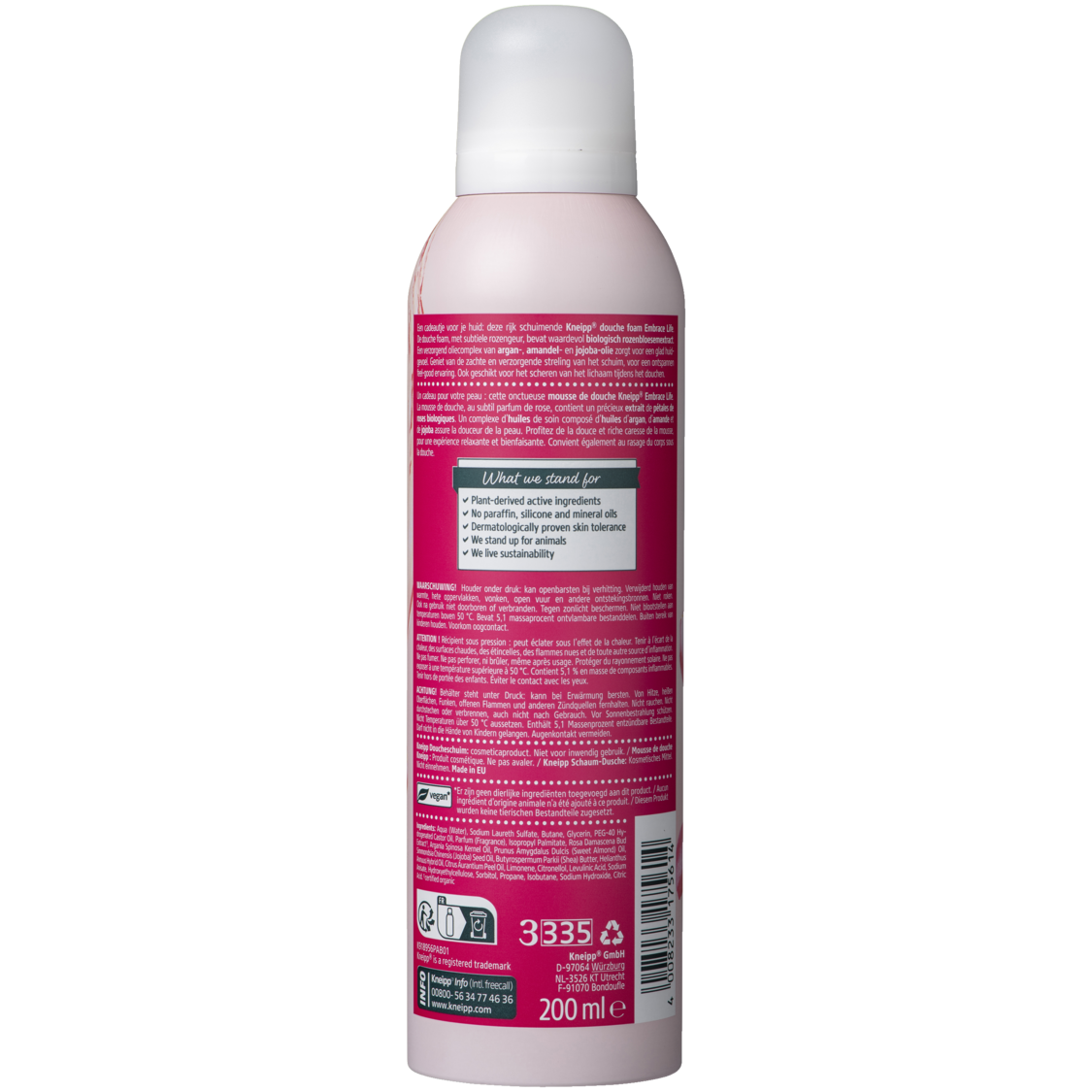 Mousse de douche Embrace Life - Vue de dos