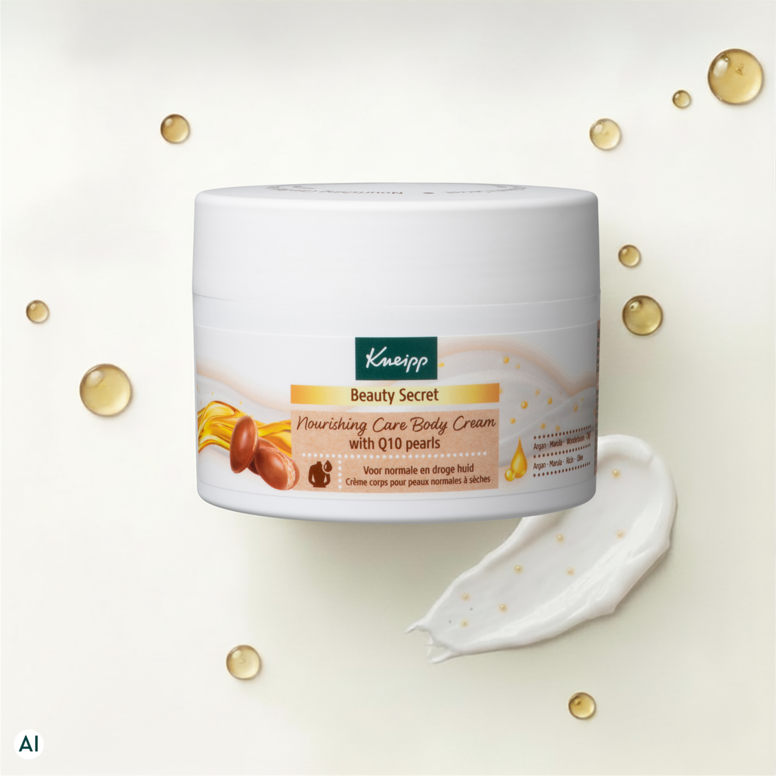 Nourishing Care Body Cream avec perles de Q10 - Vue de dos