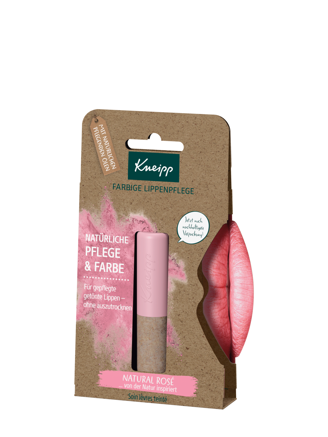 Soin l&egrave;vres teint&eacute; Natural Ros&eacute; - Vue de face