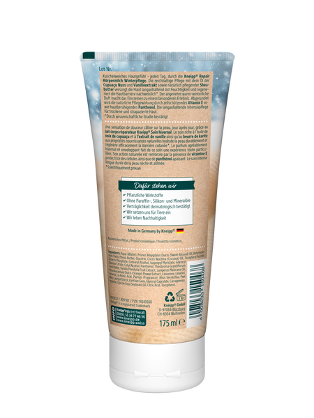 Lait corps réparateur Soin hivernal - Vue de dos