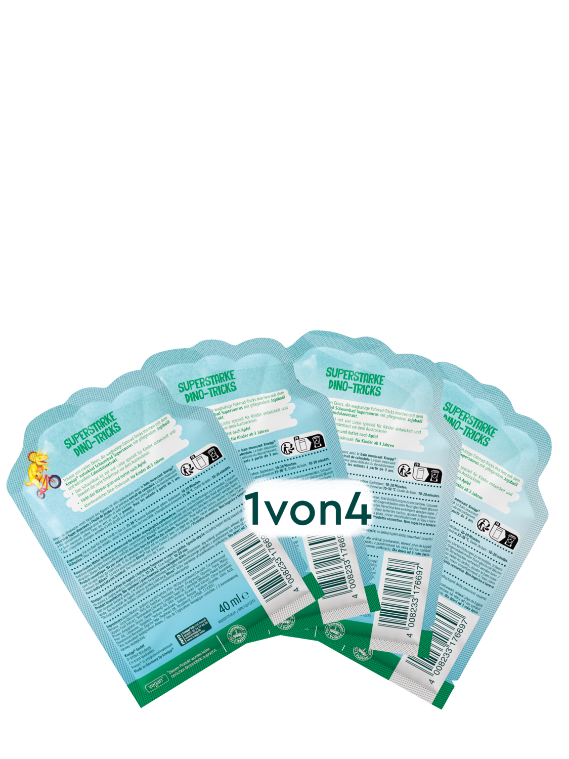 Bain moussant Super dinosaure - Vue de dos