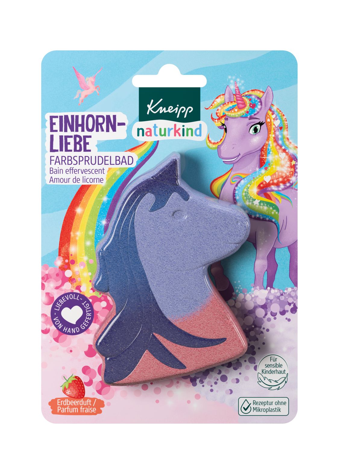 naturkind Bain effervescent Amour de licorne - Vue de face