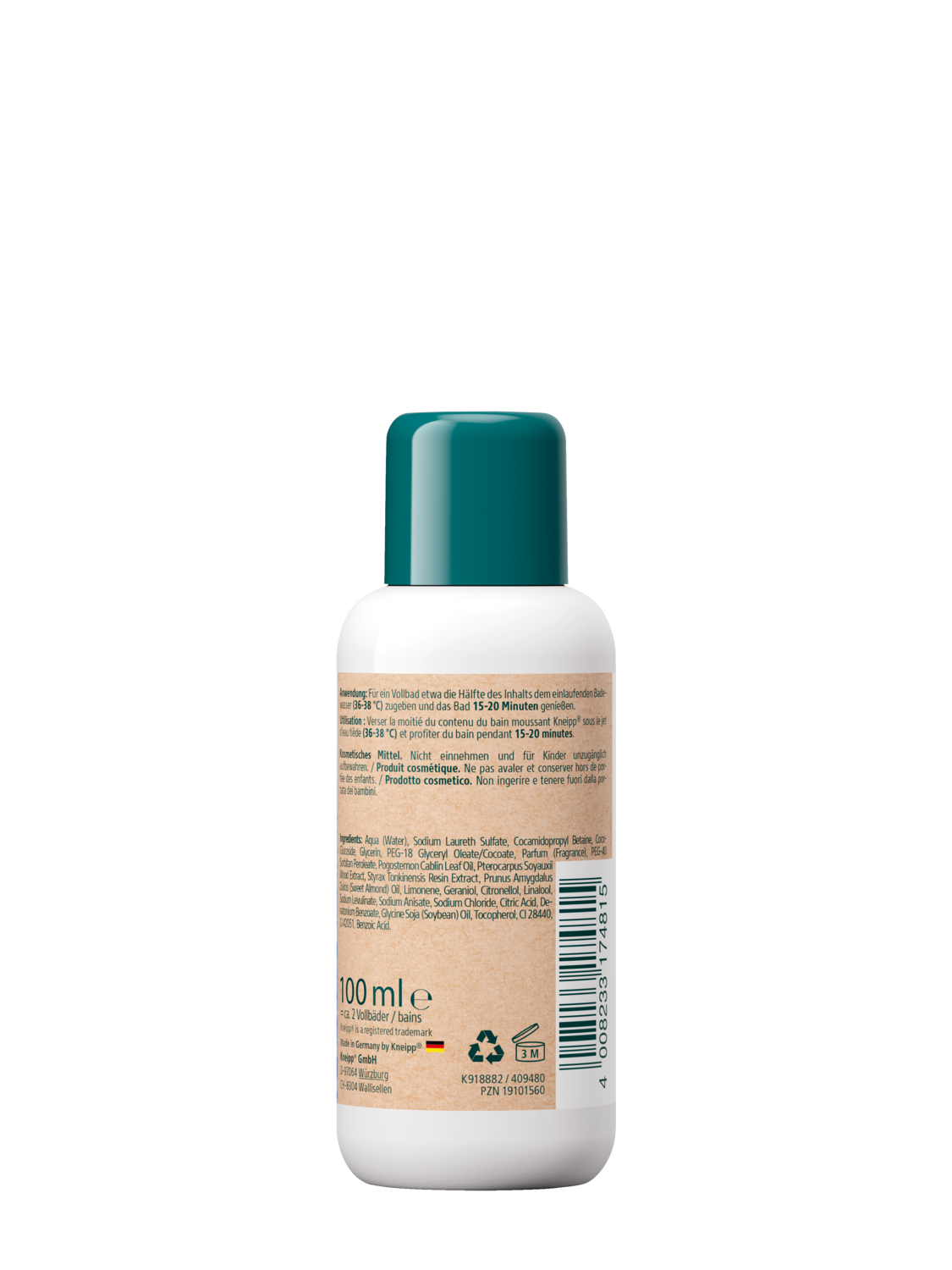 Bain moussant Profonde relaxation Mini - Vue de dos