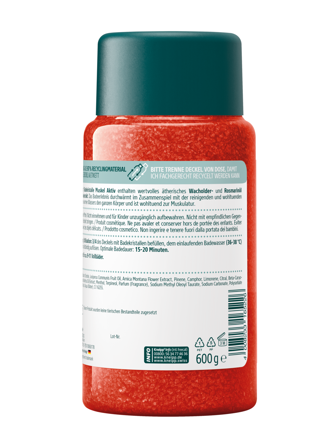 Cristaux de bain D&eacute;tente corporelle - Vue de dos