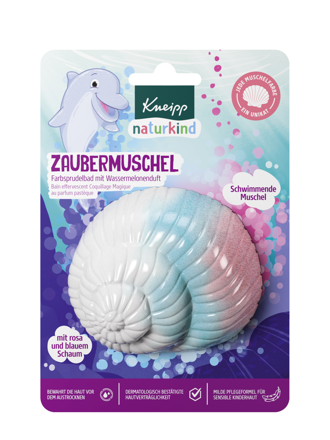 Naturkind Bain effervescent Coquillage magique - Vue de face