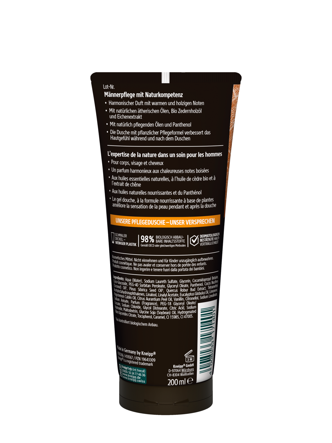 Shampooing-Douche &Eacute;nergisante et Puissante - Vue de dos