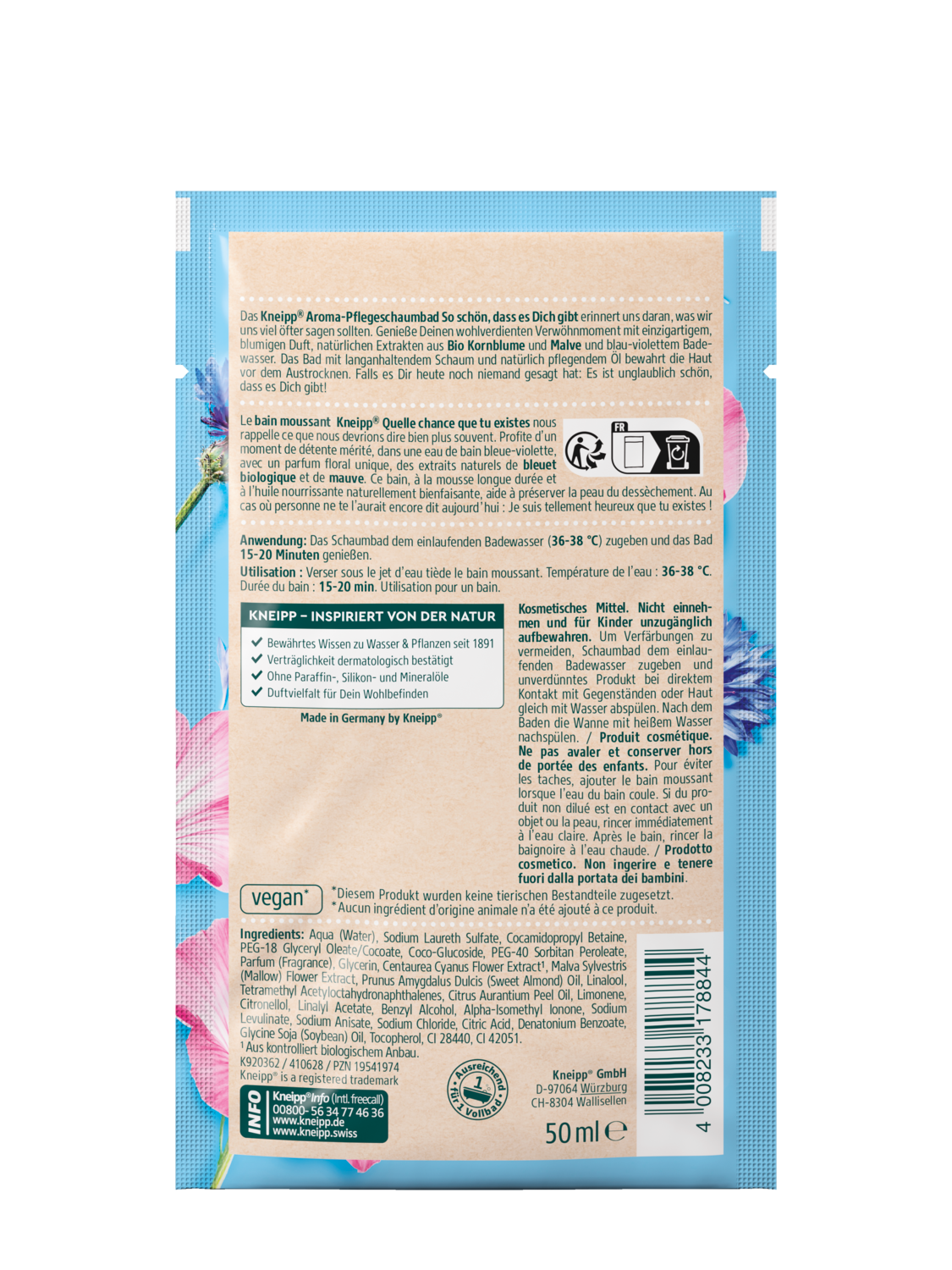 Bain moussant Quelle chance que tu existes - Vue de dos