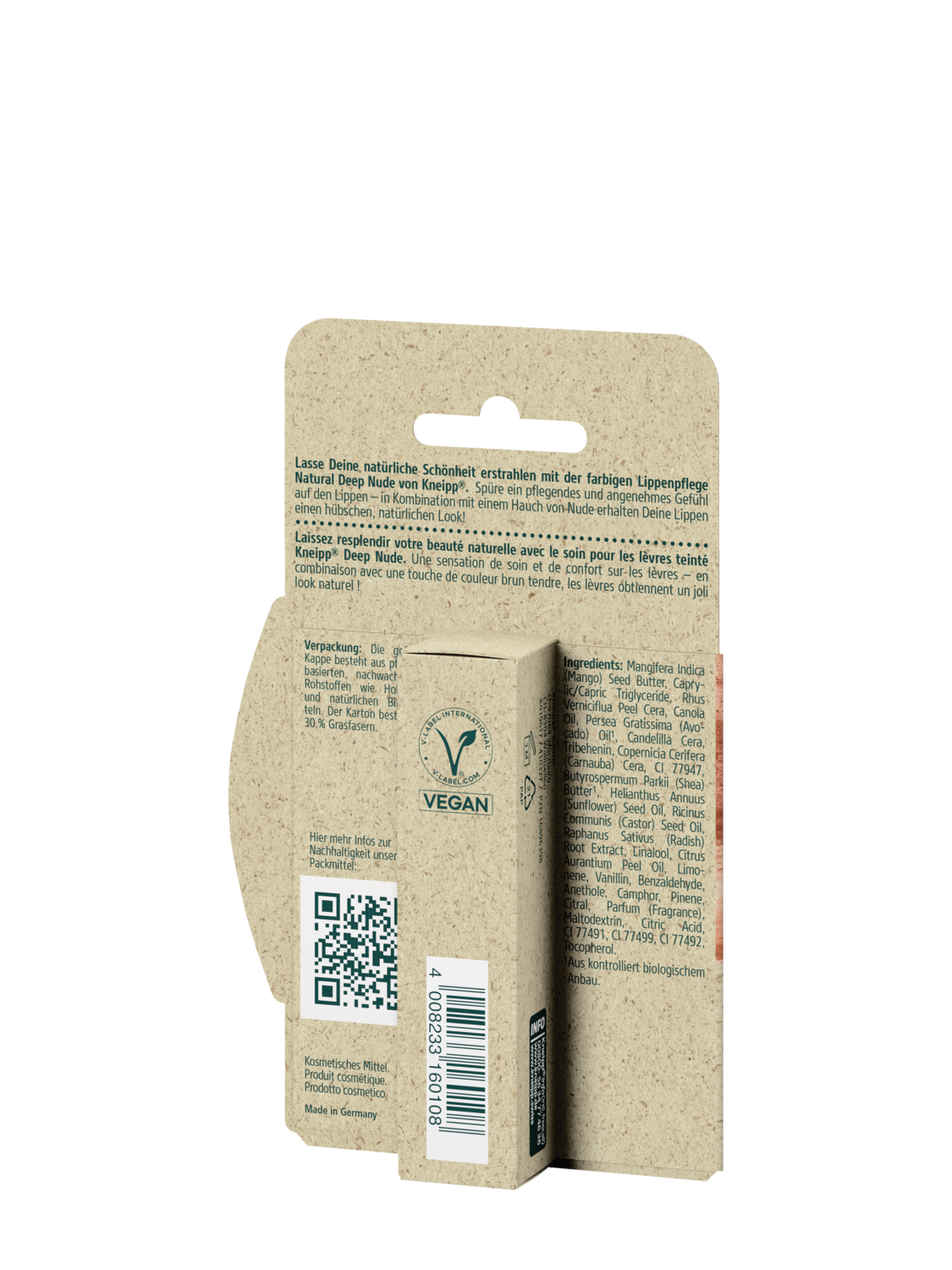 Soin l&egrave;vres teint&eacute; Natural Deep Nude - Vue de dos