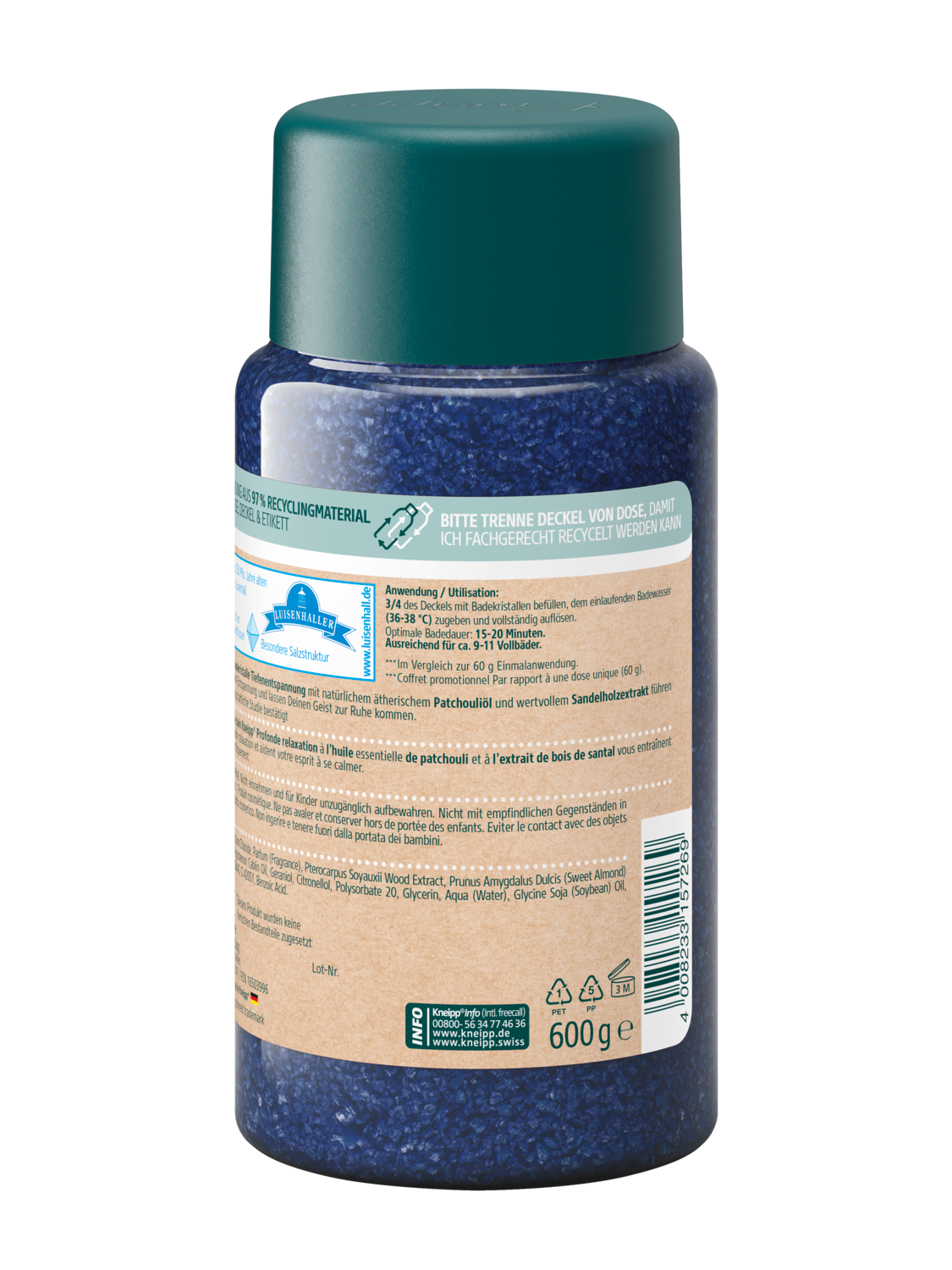 Cristaux de bain Profonde relaxation - Vue de dos