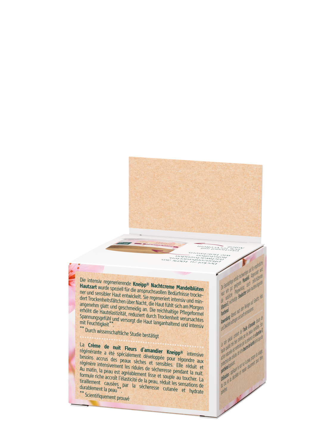 Cr&egrave;me de nuit Fleurs damandier - Vue de dos