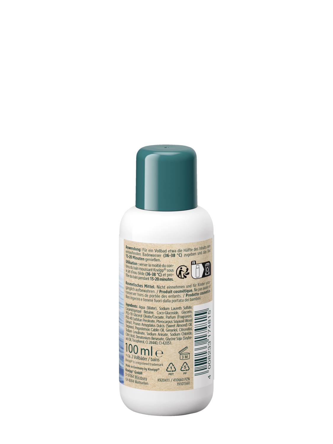 Bain moussant Profonde relaxation Mini - Vue de dos