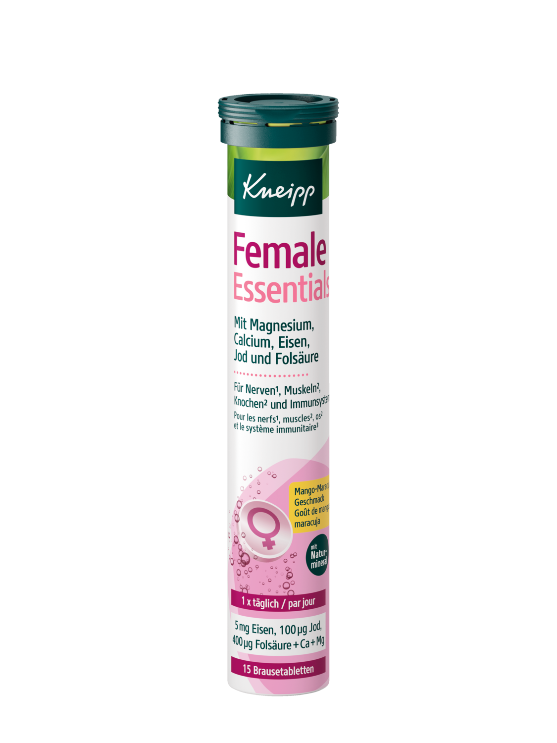 Female Essentials Comprim&eacute;s effervescents - Vue de face