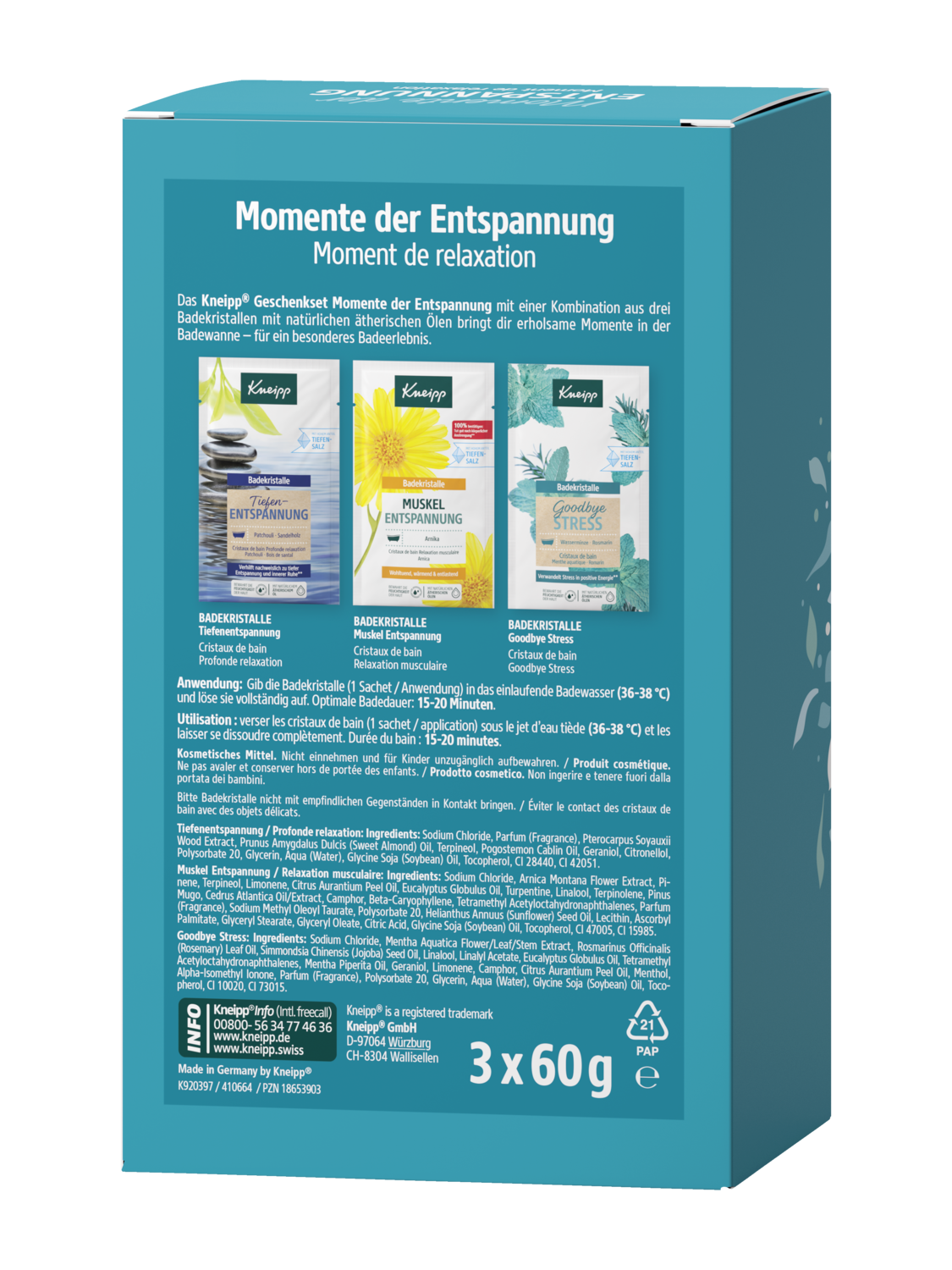 Coffret cadeau Moments de relaxation - Vue de dos