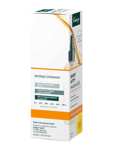 Huile de massage sport active - Vue de droite