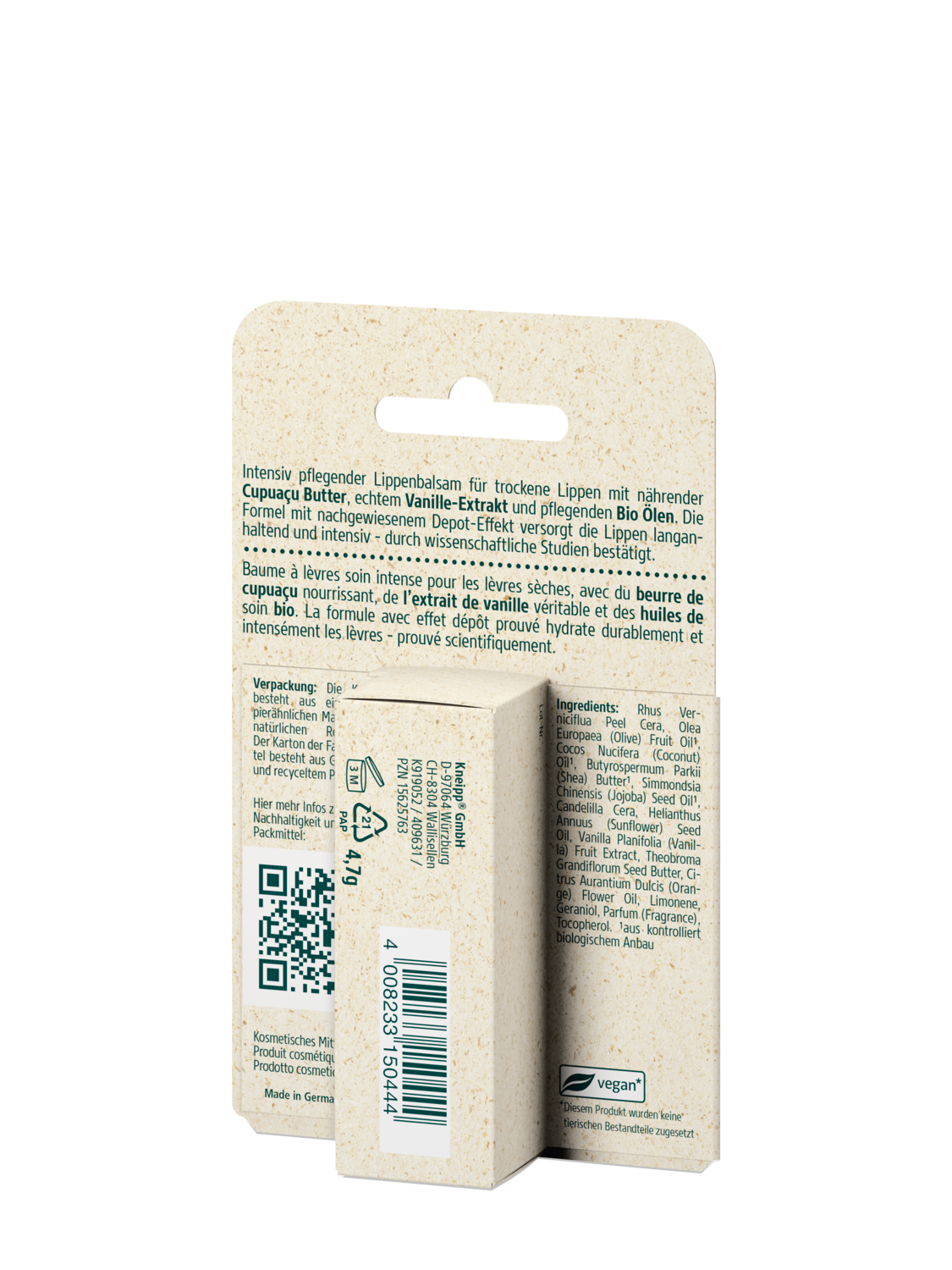 Soin l&egrave;vres Soin extra intensif - Vue de dos