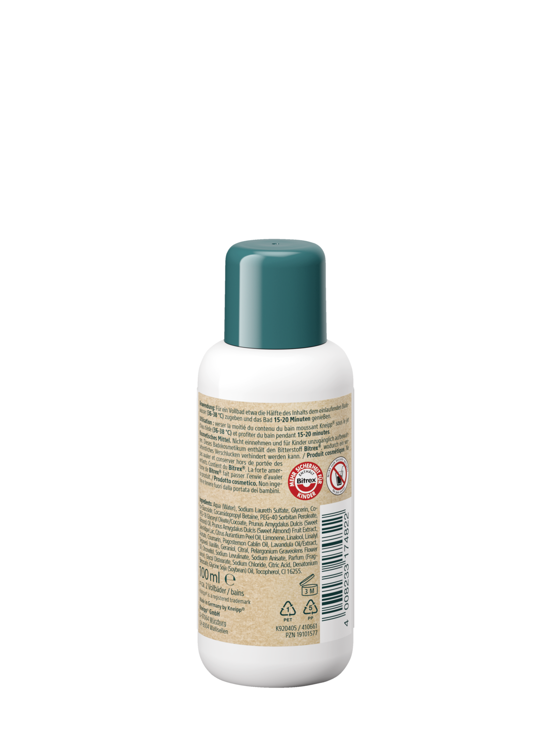 Cr&egrave;me de bain Caresse douce Mini - Vue de dos