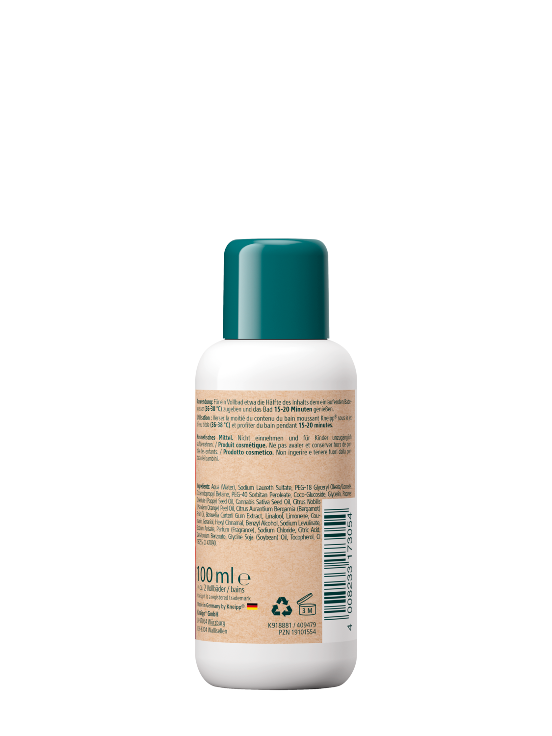 Bain moussant Bonheur et d&eacute;tente Mini - Vue de dos