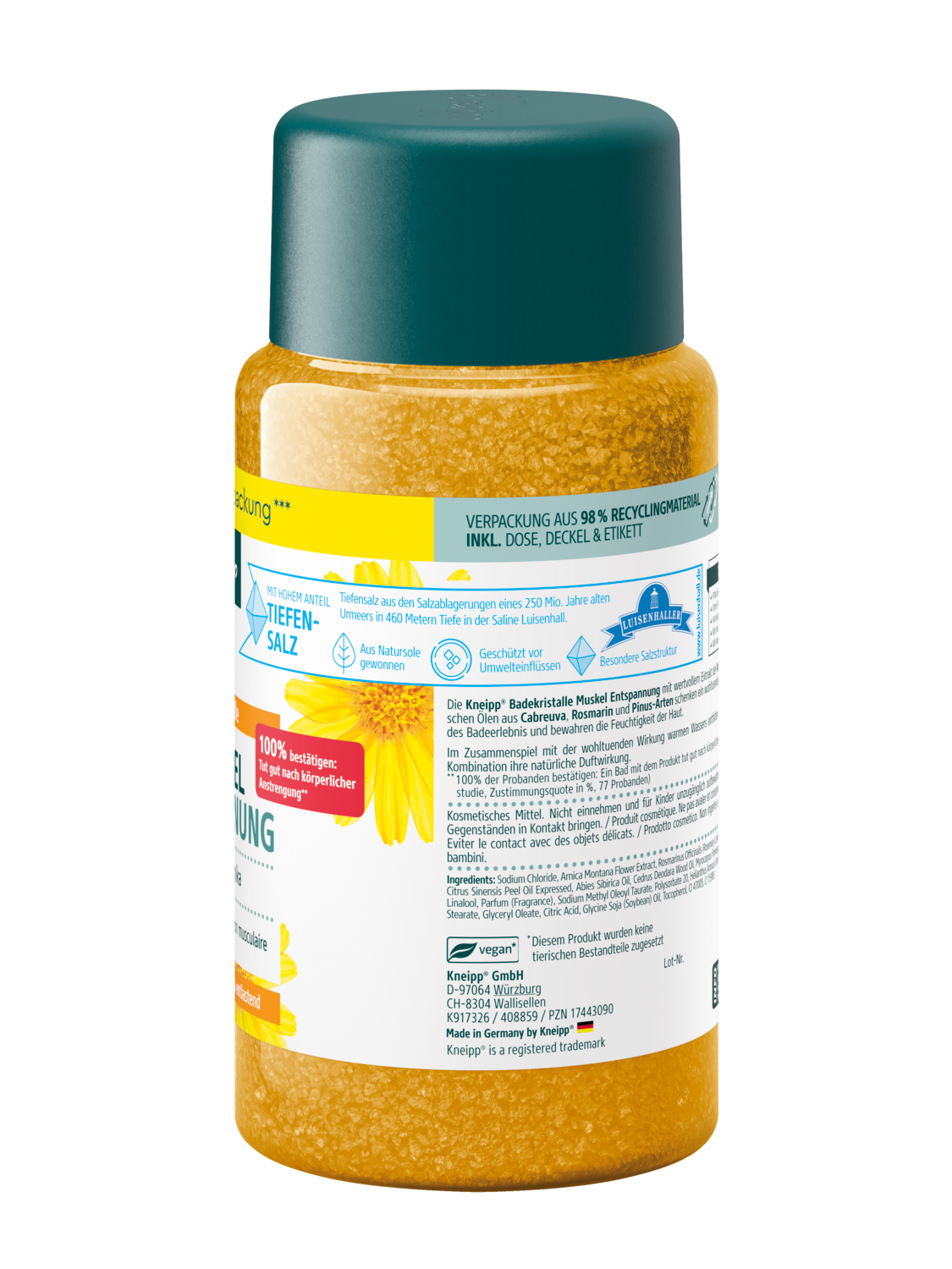 Cristaux de bain Relaxation musculaire Arnica - Vue de droite