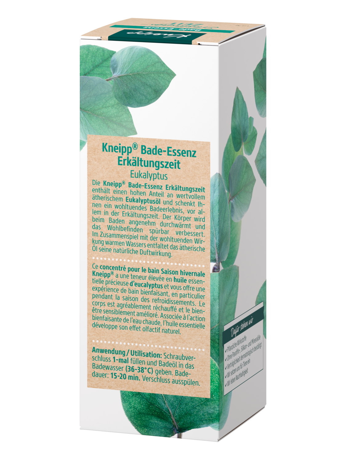 Concentr&eacute; pour le bain Saison hivernale - Vue de dos