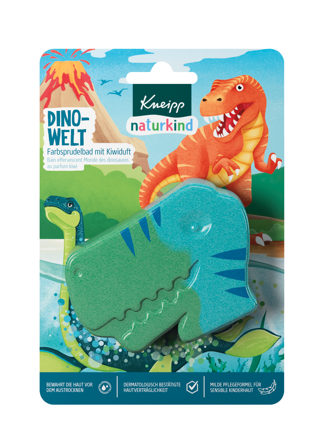 Bain effervescent Monde des dinosaures - Vue de face