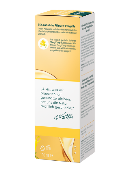 Huile de massage douce sensualité - Vue de gauche