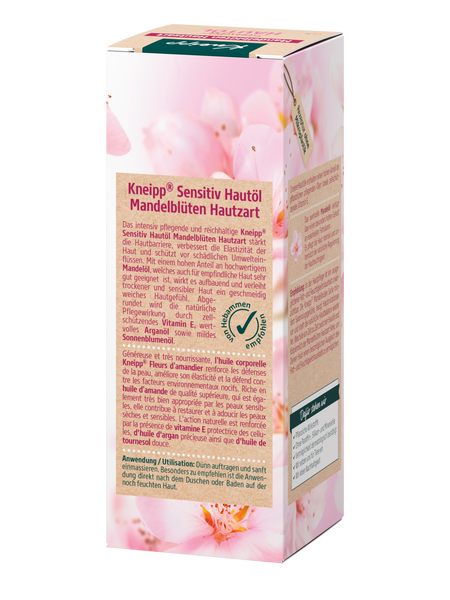 Huile corporelle - peaux sensibles Huile d'amande - Vue de dos