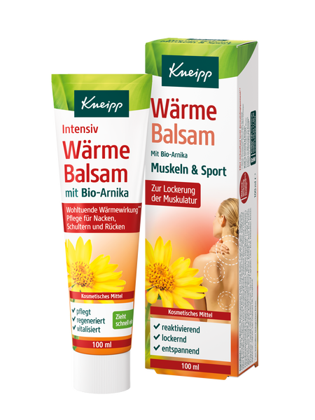 Baume chauffant à l'arnica bio - Vue de face
